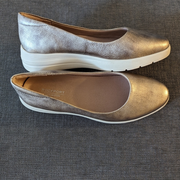 Rockport Womens Lillie Ballet Metallic Flats - Size - Picture 2 of 3